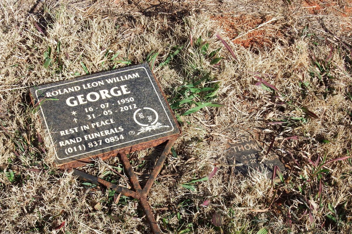 GEORGE Roland Leon William 1950-2012 :: THOMP? Gerald 1921-201?