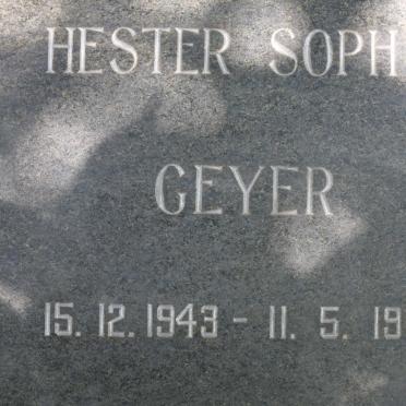 GEYER Hester Sophia 1943-1966