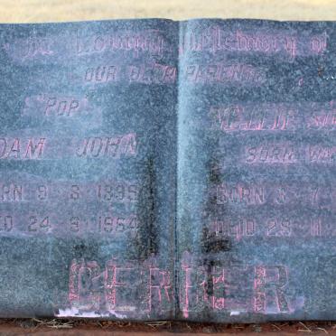 GERBER Adam John 1899-1964 &amp; Nellie Susan WAH 1890-1964