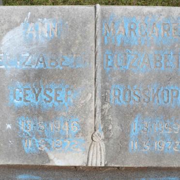 GEYSER Ann Elizabeth 1946-1972 :: GROSKOPFF 1959-1972