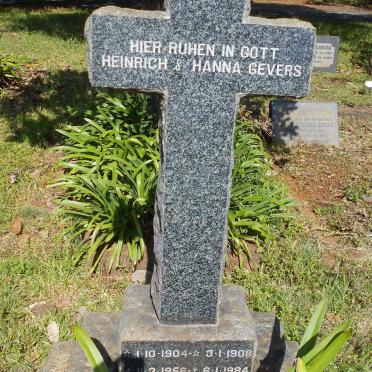 GEVERS Heinrich 1904-1956 &amp; Hanna 1908-1984
