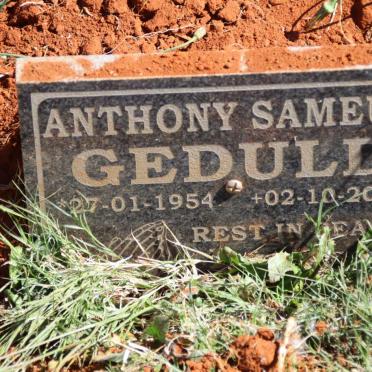 GEDULD Anthony Sameul 1954-2018