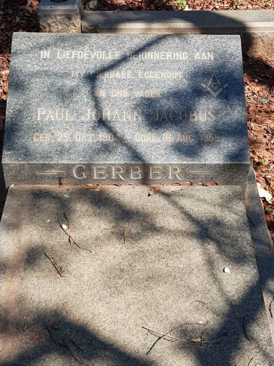 GERBER Paul Johann Jacobus 1904-1959
