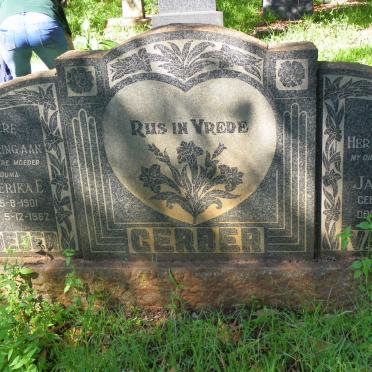 GERBER Jacobus J. 1897-1950 &amp; Frederika E. 1901-1962