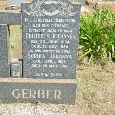 GERBER Philippus Johannes 1894-1954 &amp; Sophia Johanna 1905-1982