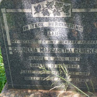 GERICKE Cornelia Margaretha 1887-1948