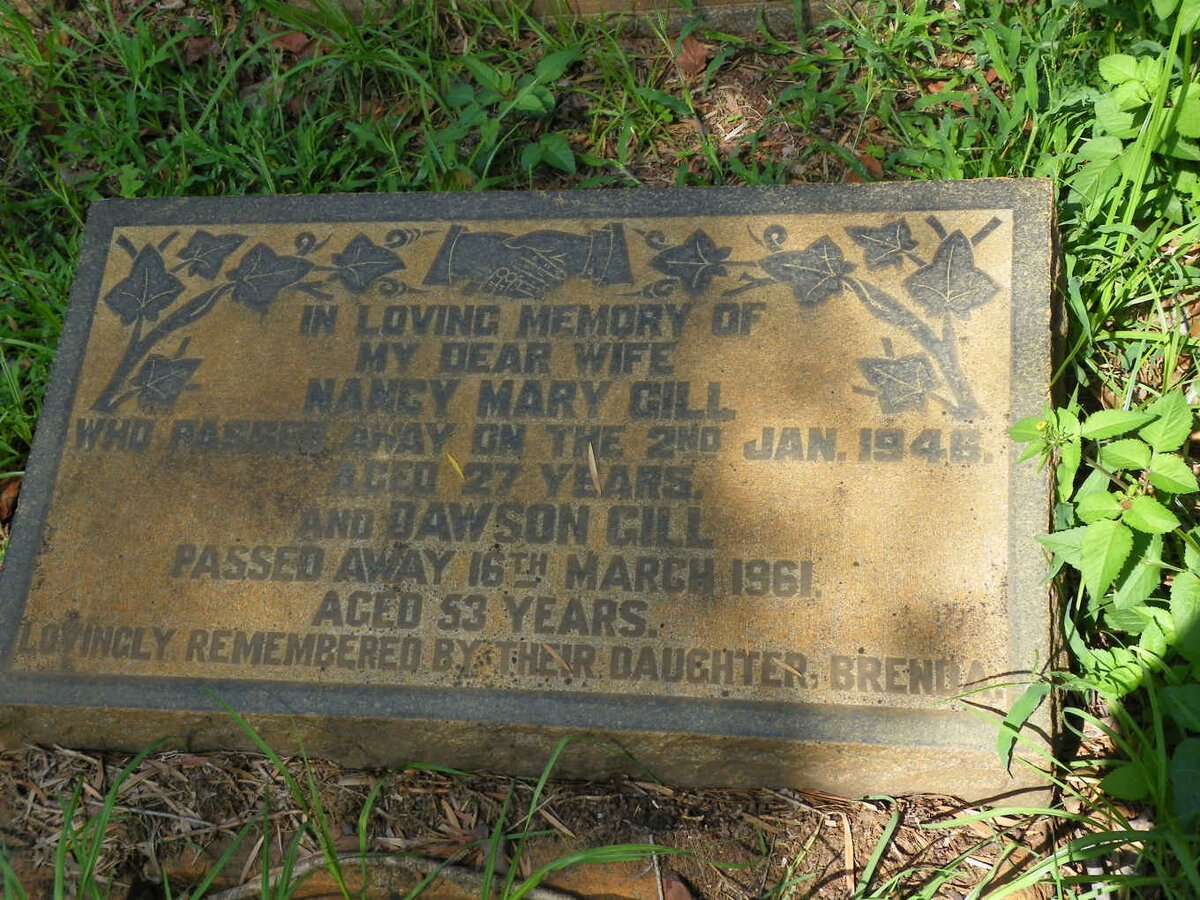 GILL Dawson -1961 &amp; Nancy Mary -1946