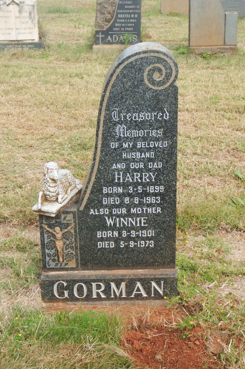 GORMAN Harry 1899-1963 &amp; Winnie 1901-1973