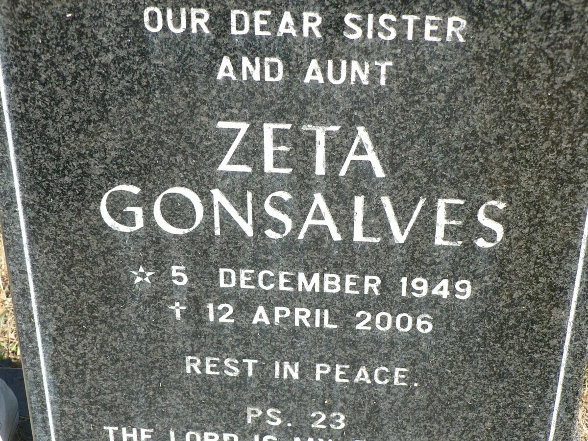 GONSALVES Zeta 1949-2006