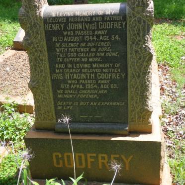GODFREY Henry John -1944 &amp; Iris Hyacinth -1954