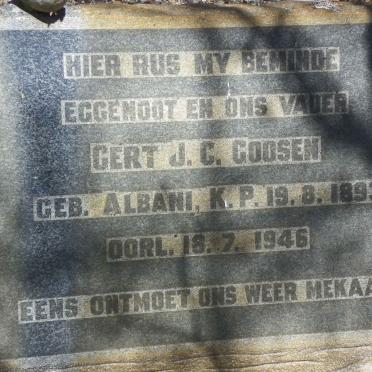 GOOSEN Gert J.C. 1893-1946