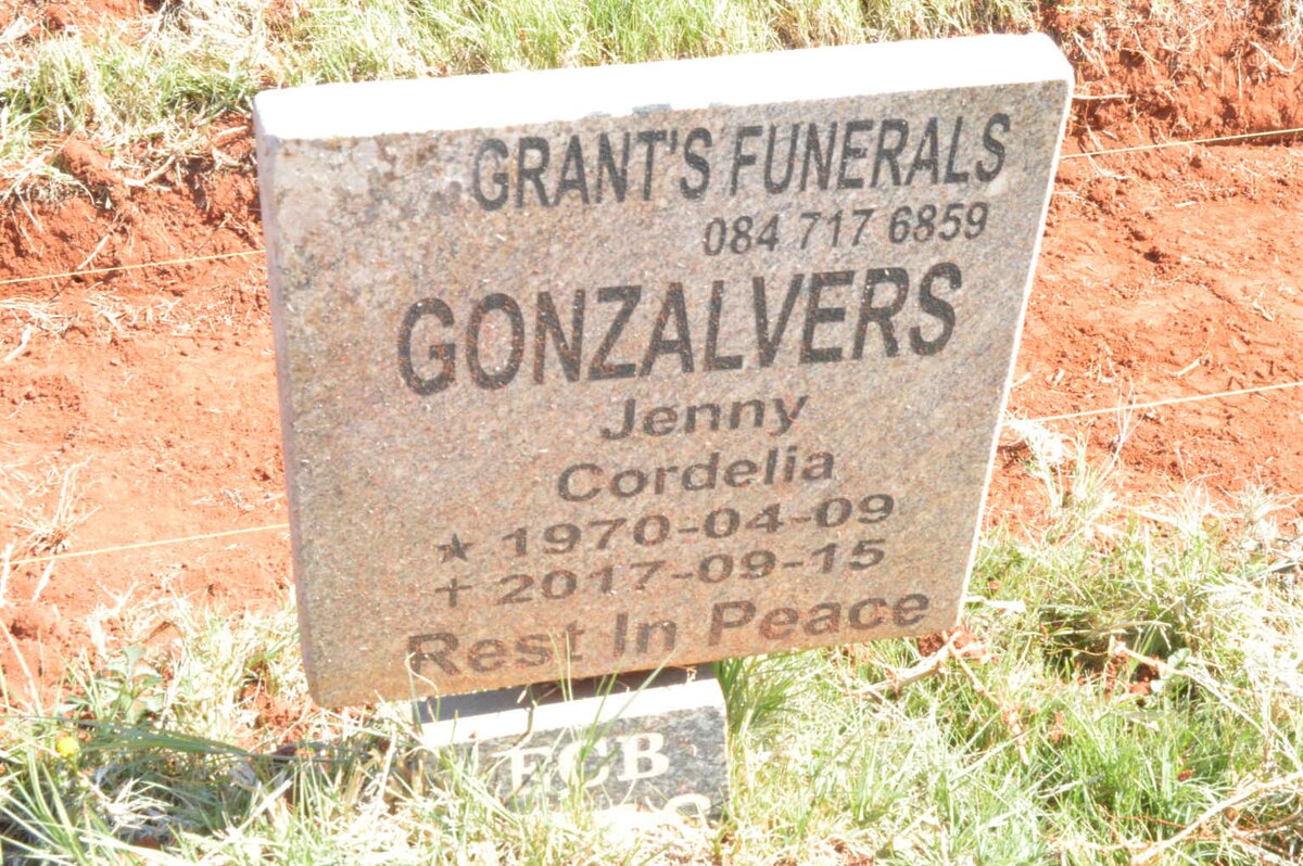 GONZALVERS Jenny Cordelia 1970-2017