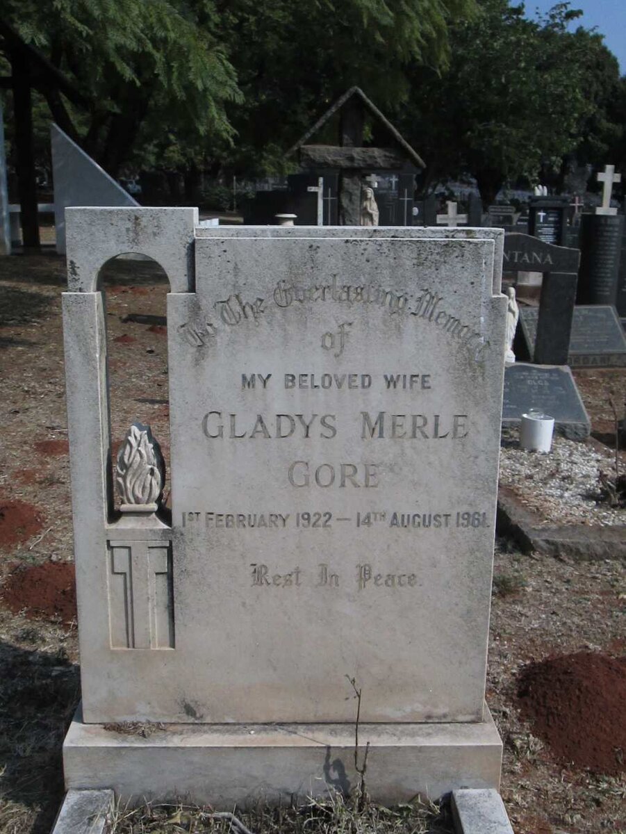GORE Gladys Merle 1922-1961