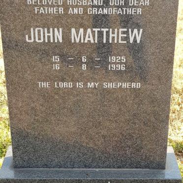 GOLDEN John Matthew 1925-1996