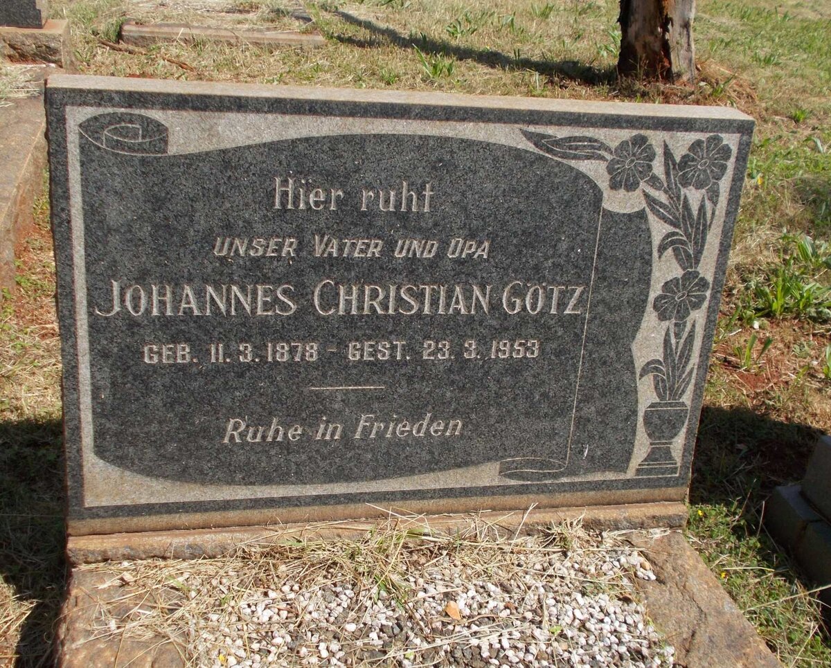 GOTZ Johannes Christian 1878-1953