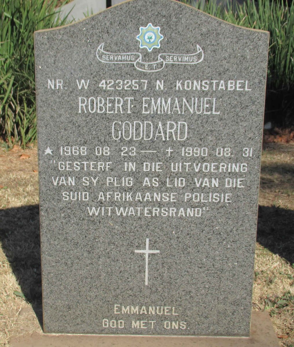 GODDARD Robert Emmanuel 1968-1990