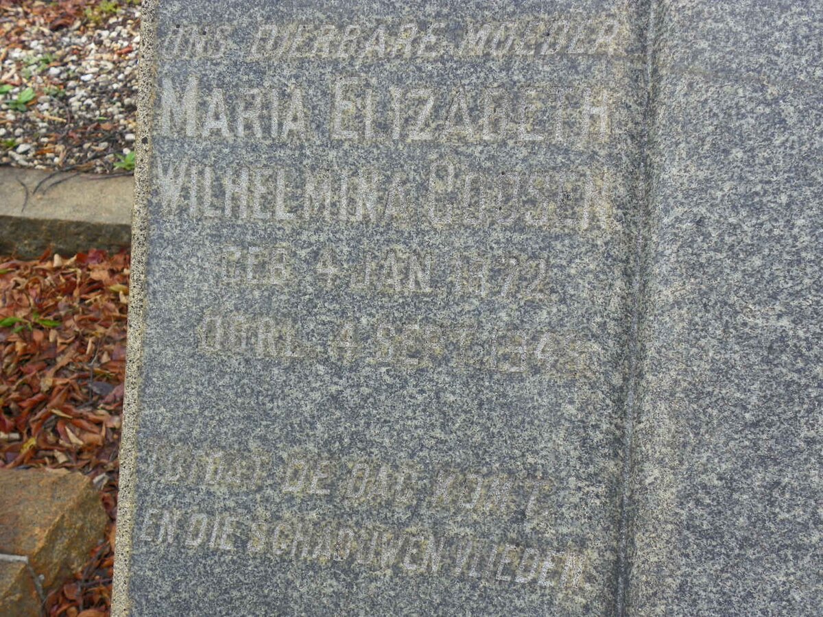 GOOSEN Maria Elizabeth Wilhelmina 1872-1943
