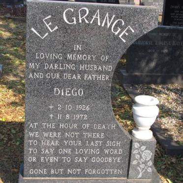 GRANGE Diego, le 1926-1972