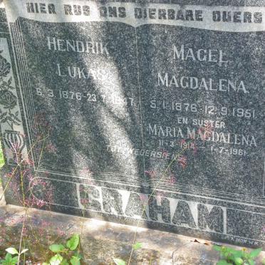 GRAHAM Hendrik Lukas 1876-1947 &amp; Magel Magdalena 1876-1951 :: GRAHAM Maria Magdalena 1914-1961