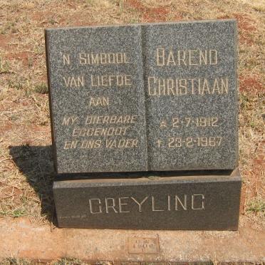 GREYLING Barend Christiaan 1912-1967