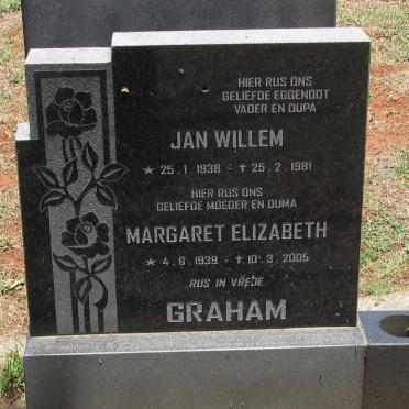 GRAHAM Jan Willem 1938-1981 &amp; Margaret Elizabeth 1939-2005