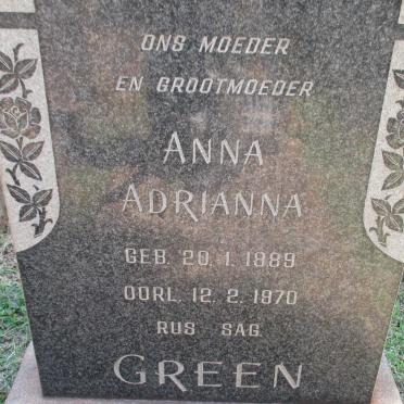 GREEN Anna Adrianna 1889-1970