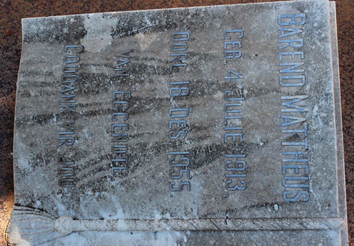 GRIESEL Barend Mattheus 1913-1955