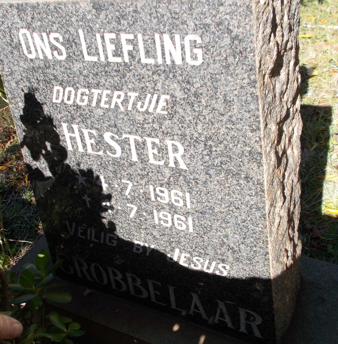 GROBBELAAR Hester 1961-1961