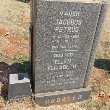 GROBLER Jacobus Petrus 1913-1966 :: GROBLER Ellen Elizabeth 1955-2010 :: GROBLER Constance