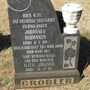 GROBLER Johannes Hermanus -1969 &amp; Eliza Johanna -1983