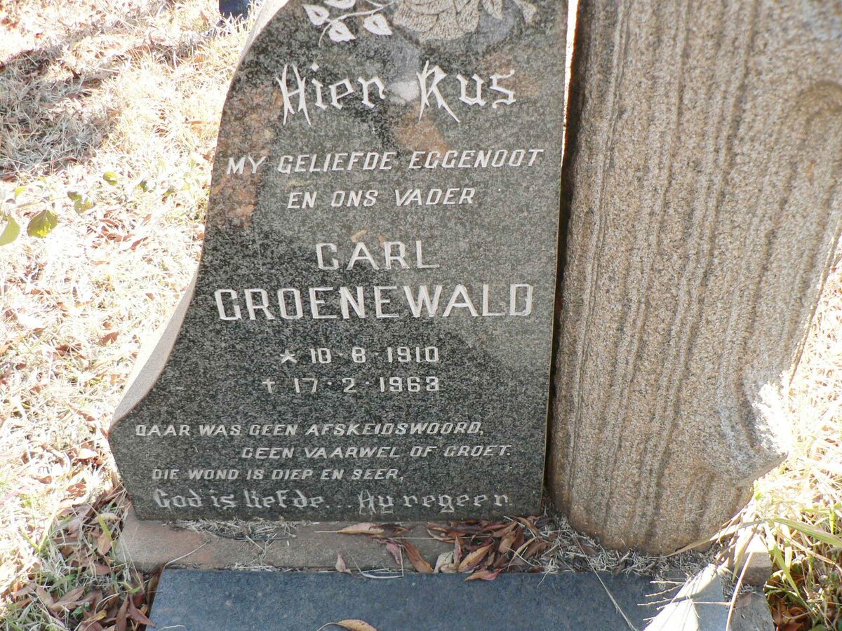 GROENEWALD Carl 1910-1963