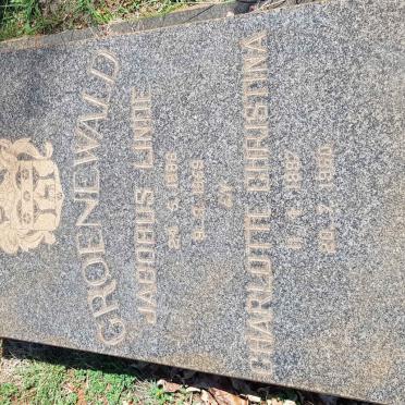 GROENEWALD Jacobus Linde 1886-1959 &amp; Charlotte Christina 1887-1960 :: GROENEWALD Kenau 1920-1965 &amp; Carla 1925-1998