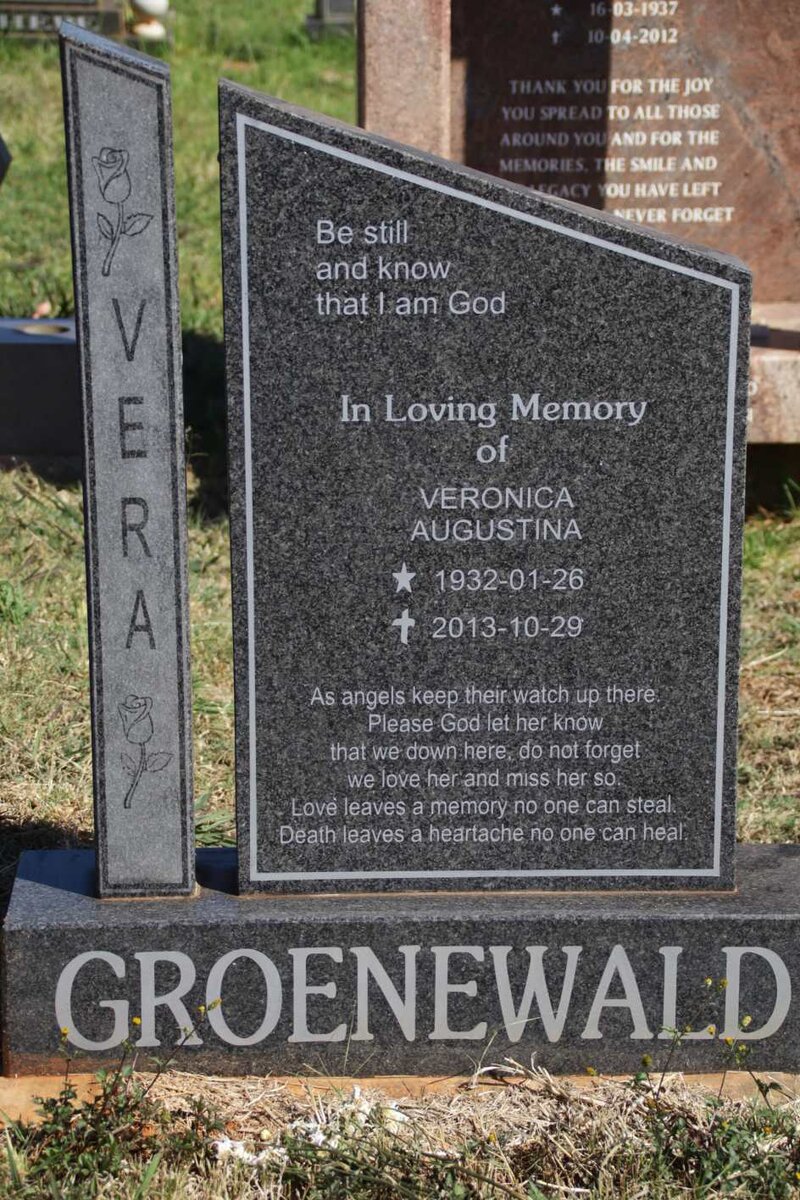 GROENEWALD Veronica Augustina 1932-2013