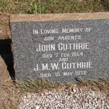 GUTHRIE John -1954 &amp; J.M.W. -1972