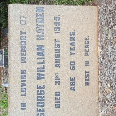 HAYDEN George William -1955