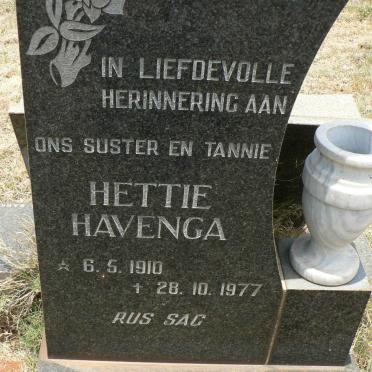 HAVENGA Hettie 1910-1977