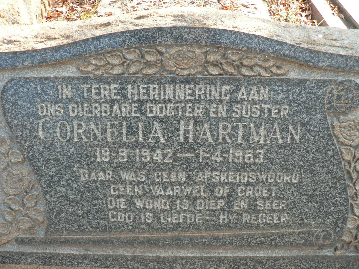 HARTMAN Cornelia 1942-1963