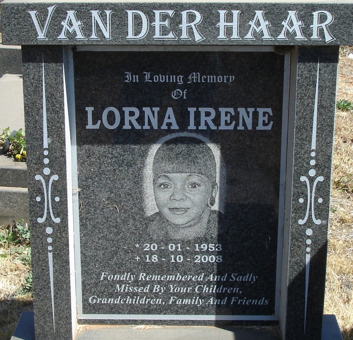 HAAR Lorna Irene, van der 1953-2008