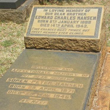 HANSEN Edward Charles 1888-1942 :: HANSEN Soren Peter 1871-1946