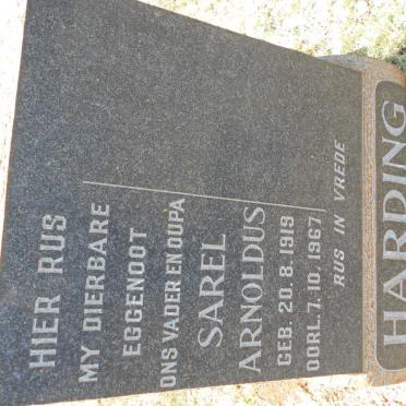 HARDING Sarel Arnoldus 1919-1967