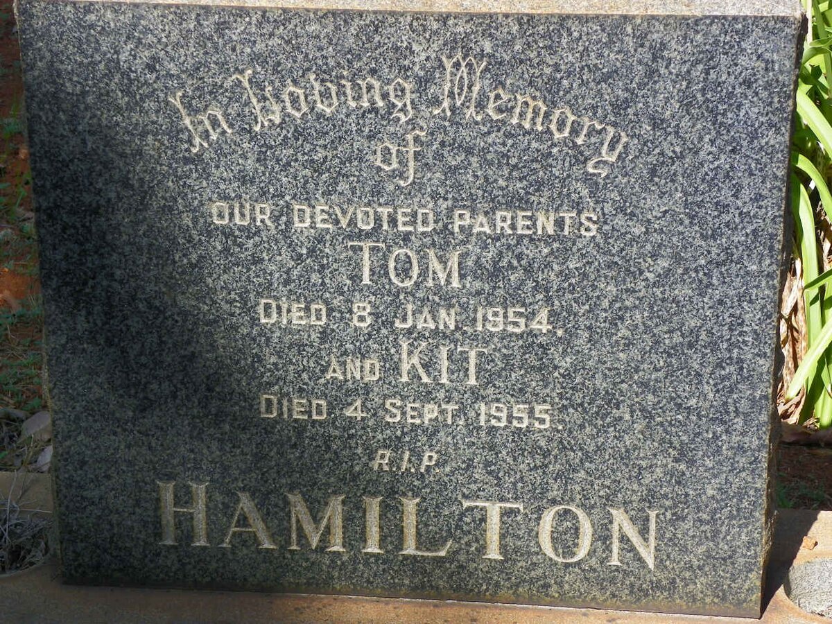 HAMILTON Tom -1954 &amp; Kit -1955