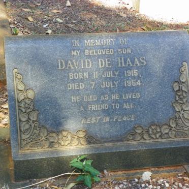 HAAS David, de 1915-1954
