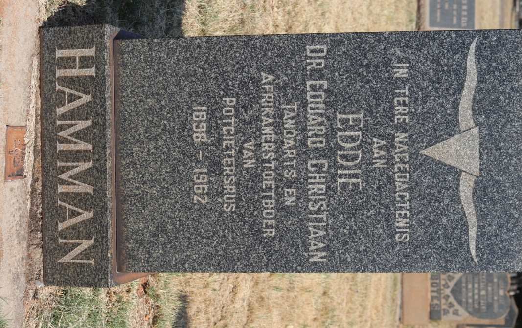 HAMMAN Eduard Christiaan 1898-1962