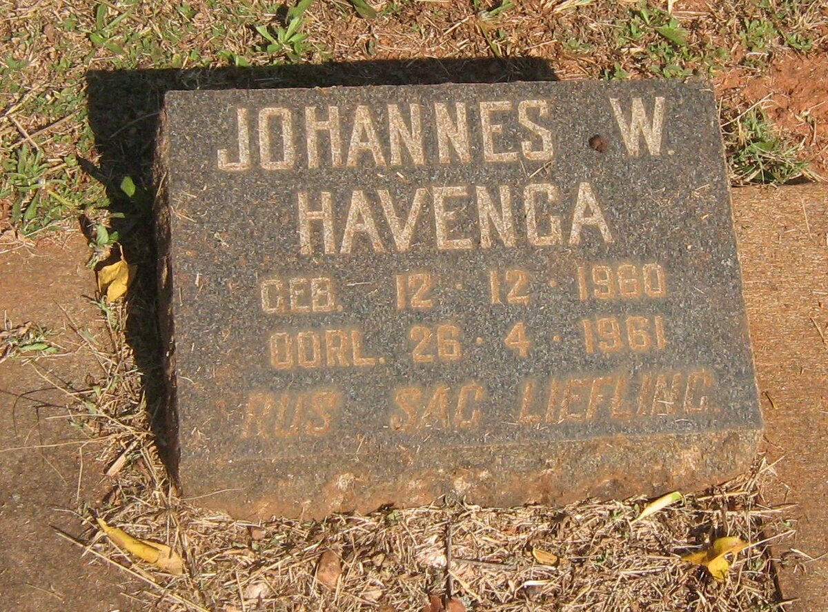 HAVENGA Johannes W. 1960-1961