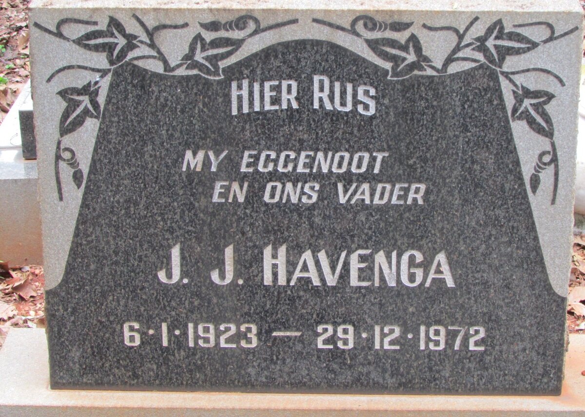HAVENGA J.J. 1923-1972