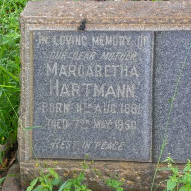 HARTMANN Margaretha 1881-1950