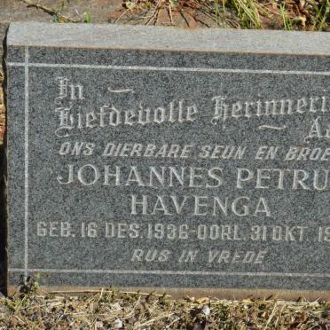 HAVENGA Johannes Petrus 1936-1955