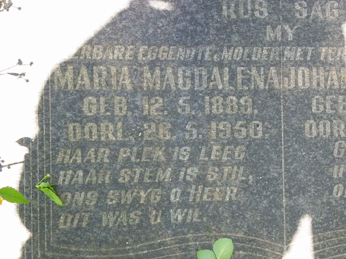 HARTSLIEF Johannes Abraham 1884-1954 &amp; Maria Magdalena 1889-1950