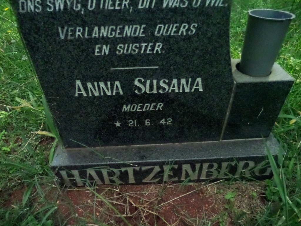 HARTZENBERG Anna Susana 1942- :: HARTZENBERG Johan Hendrik 1964-1983