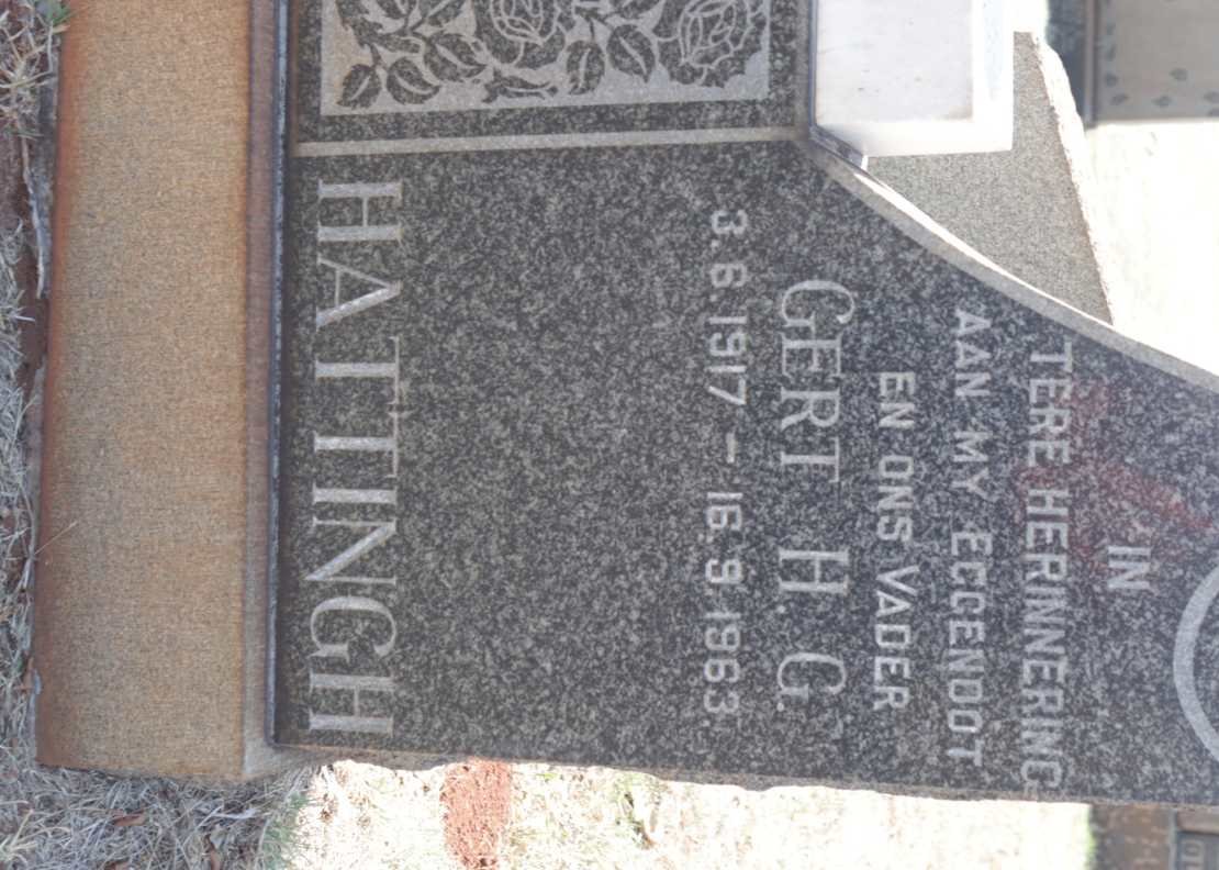 HATTINGH Gert H.G. 1917-1963